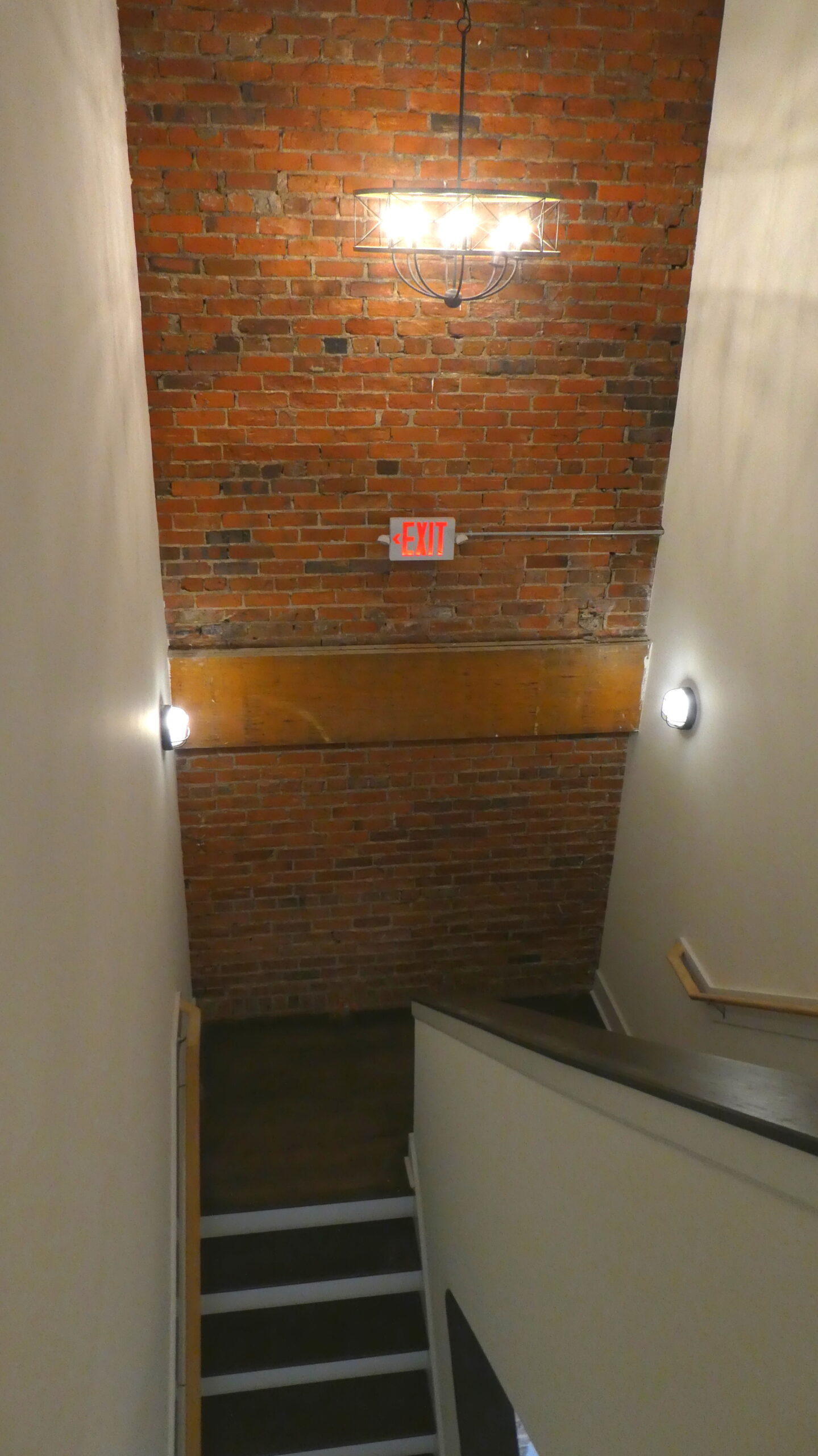 Photo of the stairwell at the Indie Ice Lofts